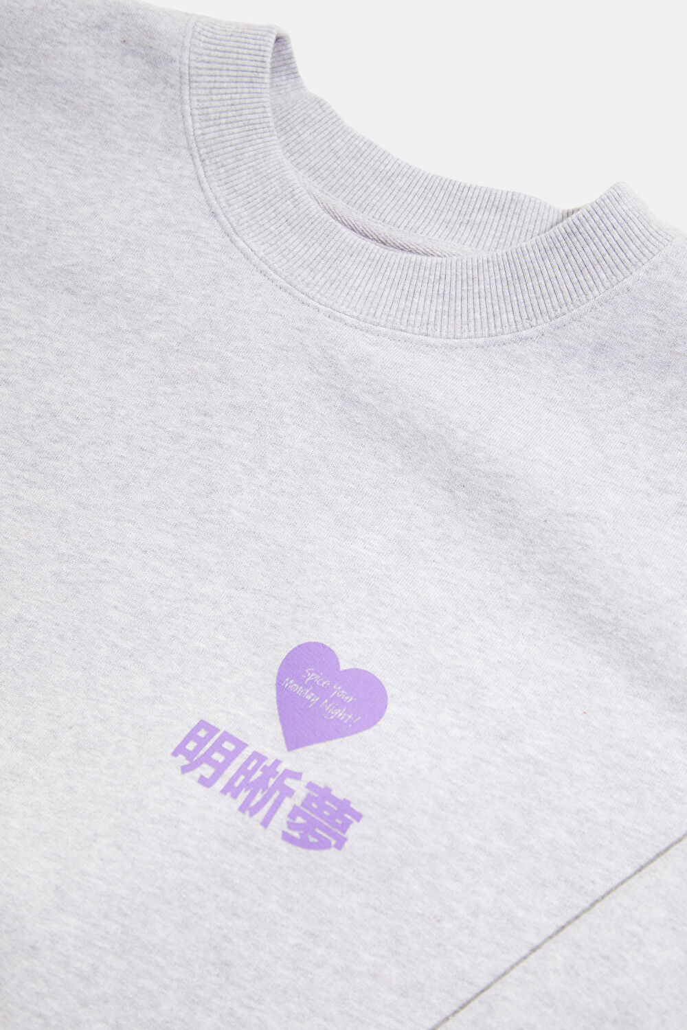 Gri Relax Kalıp Bisiklet Yaka Sweatshirt_3