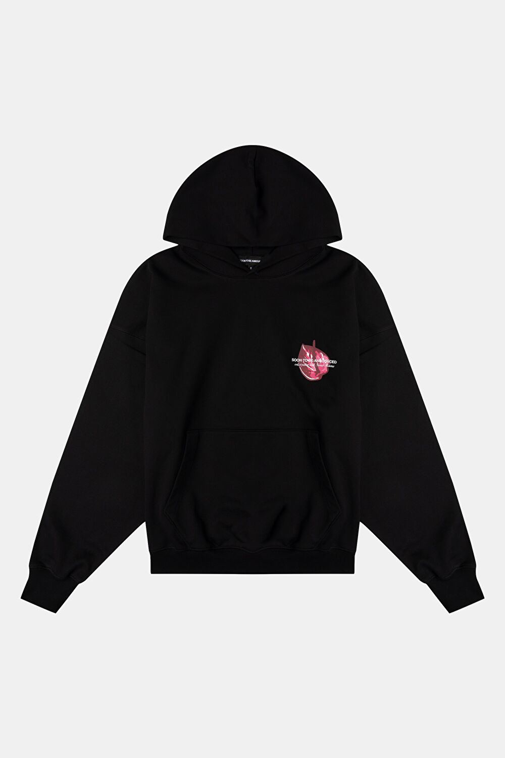 Anthurium Siyah Relax Kalıp Kapüşonlu Sweatshirt_0