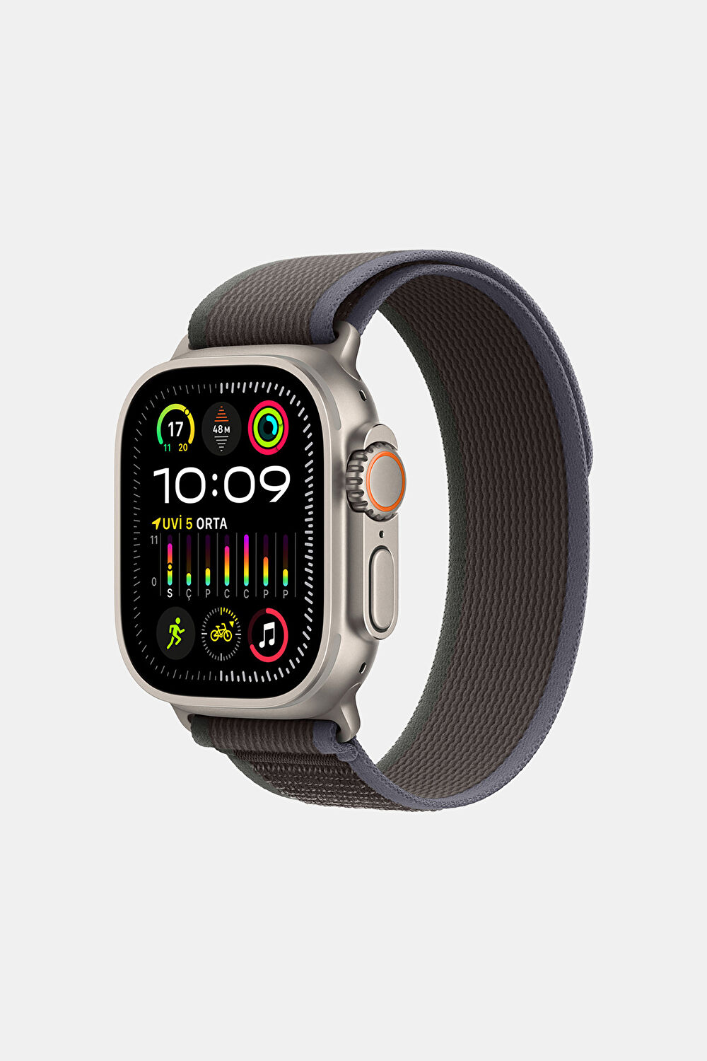 Apple Watch 49 mm Mavi/Siyah Trail Loop Kordon_0