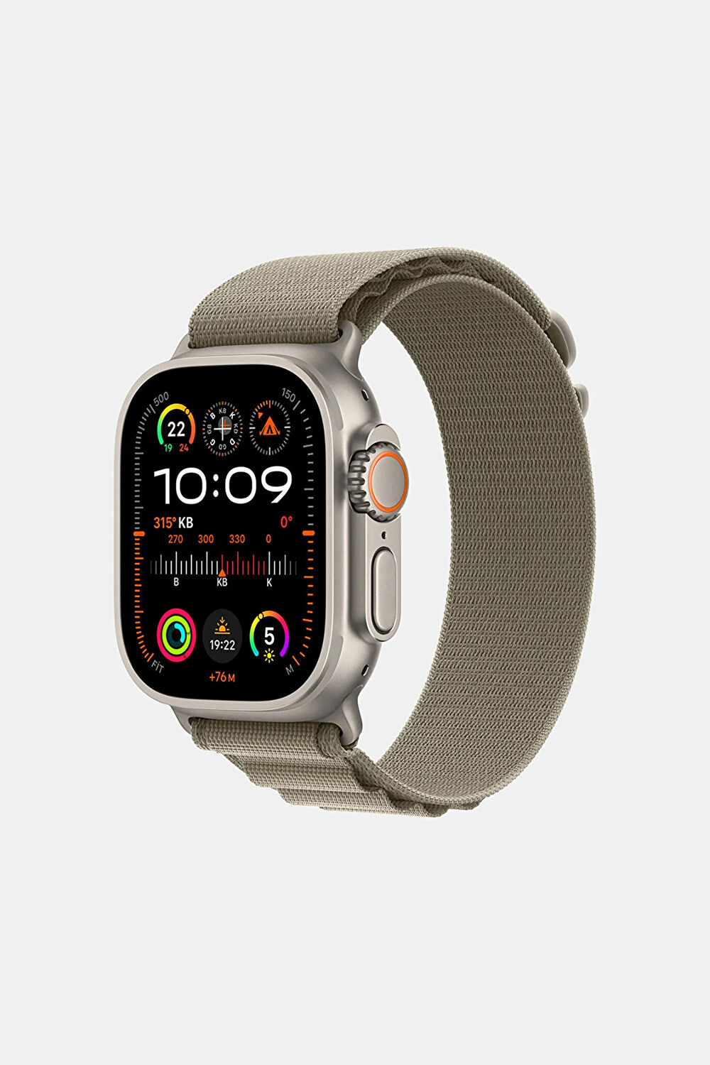 Apple Watch 49 mm Klasik Zeytin Yeşili Alpine Loop Kordon_2