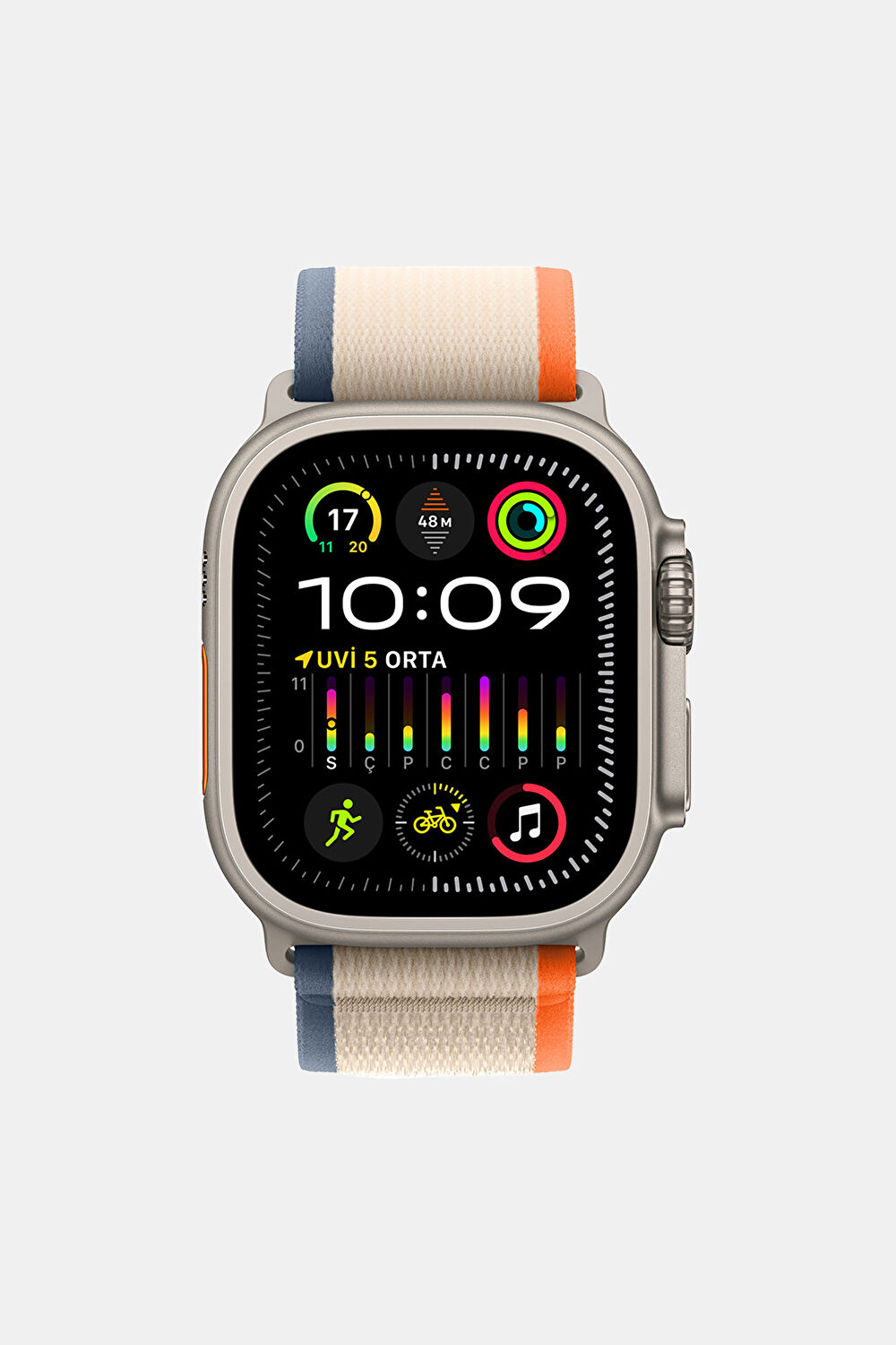 Apple Watch 49 mm Turuncu/Bej Trail Loop Kordon_3