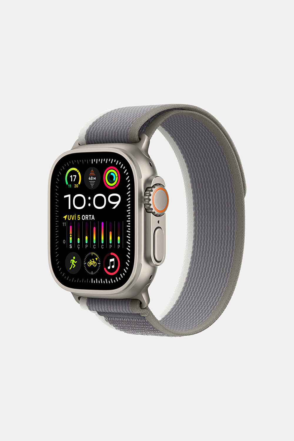 Apple Watch 49 mm Yeşil/Gri Trail Loop Kordon_0