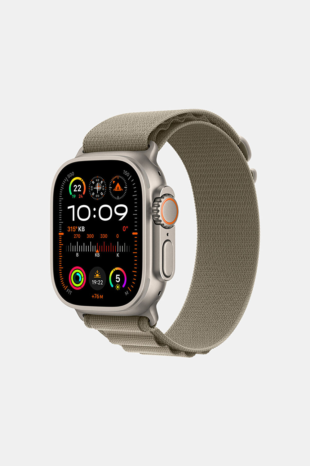 Apple Watch 49 mm Klasik Zeytin Yeşili Alpine Loop Kordon - L_0