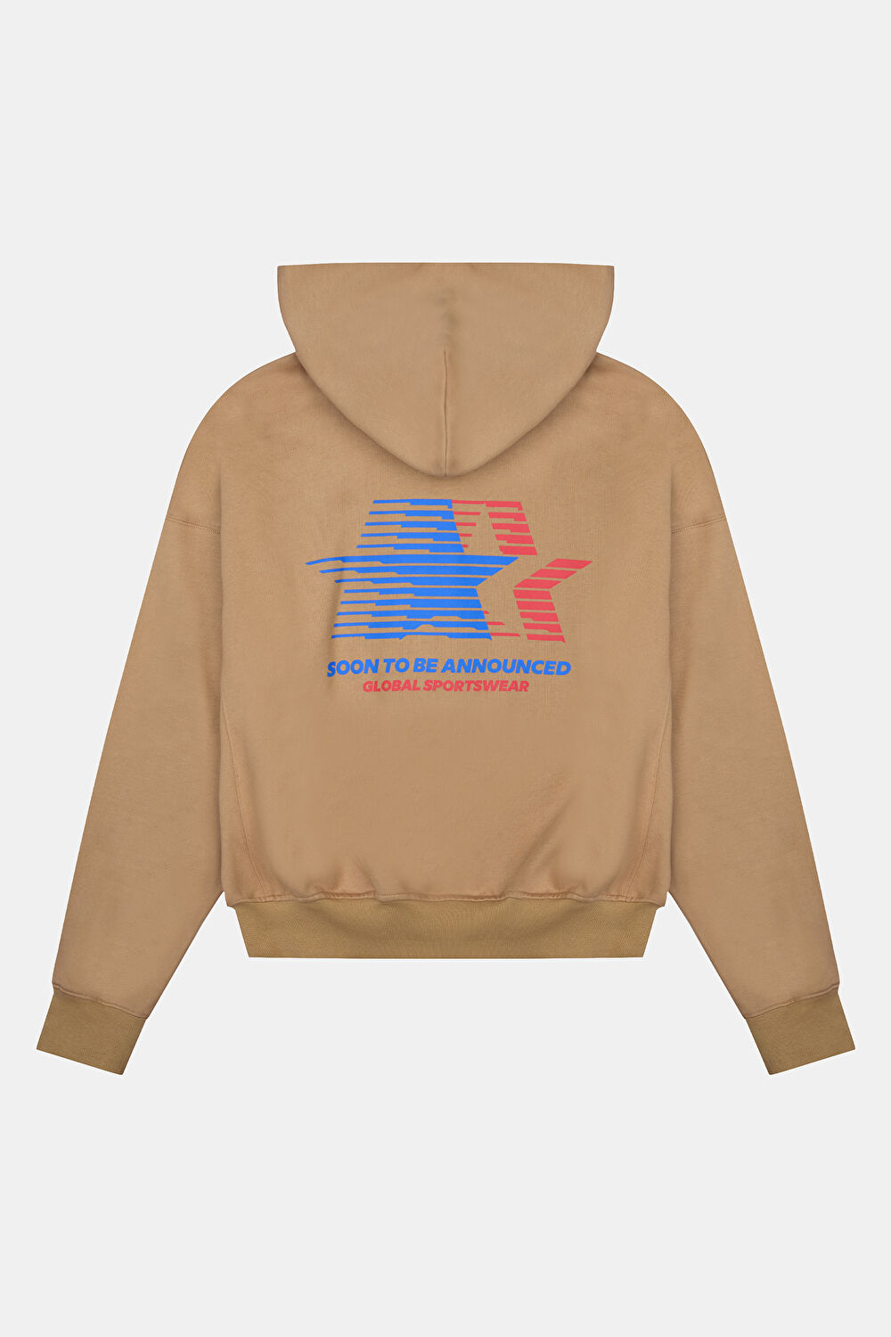 Bej Relax Kalıp Kapüşonlu Sweatshirt_2