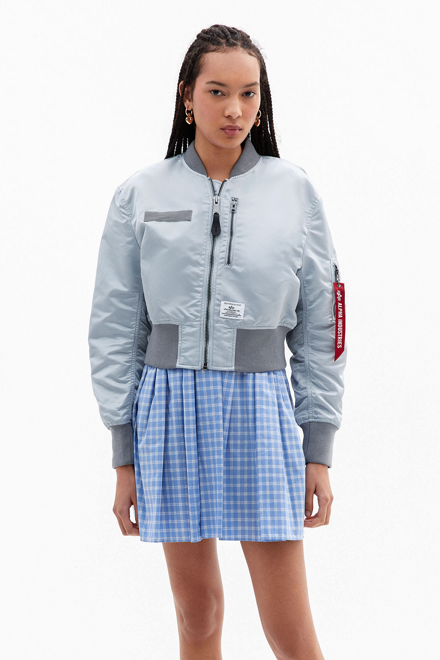 Women Alpha Industrıes L-2b Cropped Gen Iı Flıght Jacket W, Light