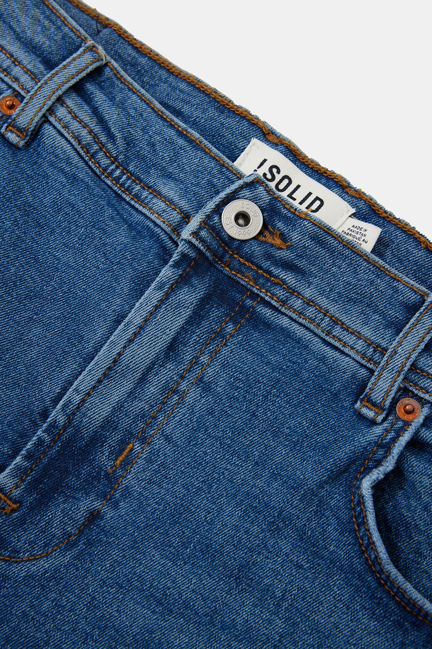 Outlet Erkek Solıd İndigo Jean Pantolon