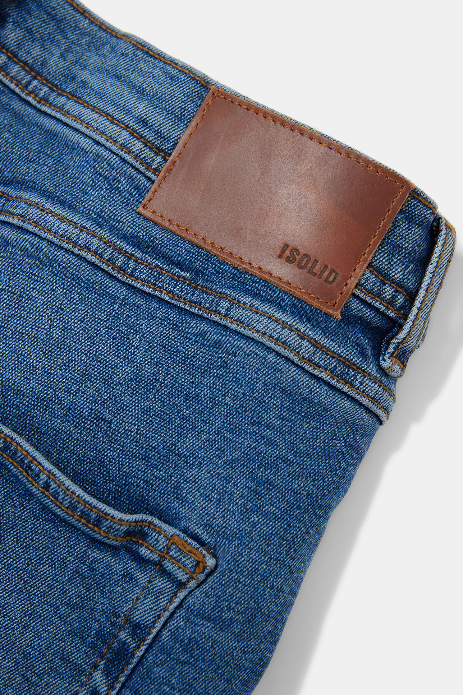 Outlet Erkek Solıd İndigo Jean Pantolon