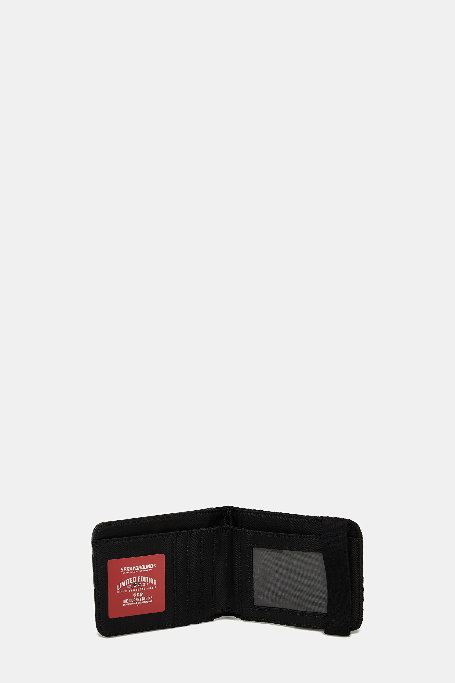 Men Sprayground Black Patterned Wallet