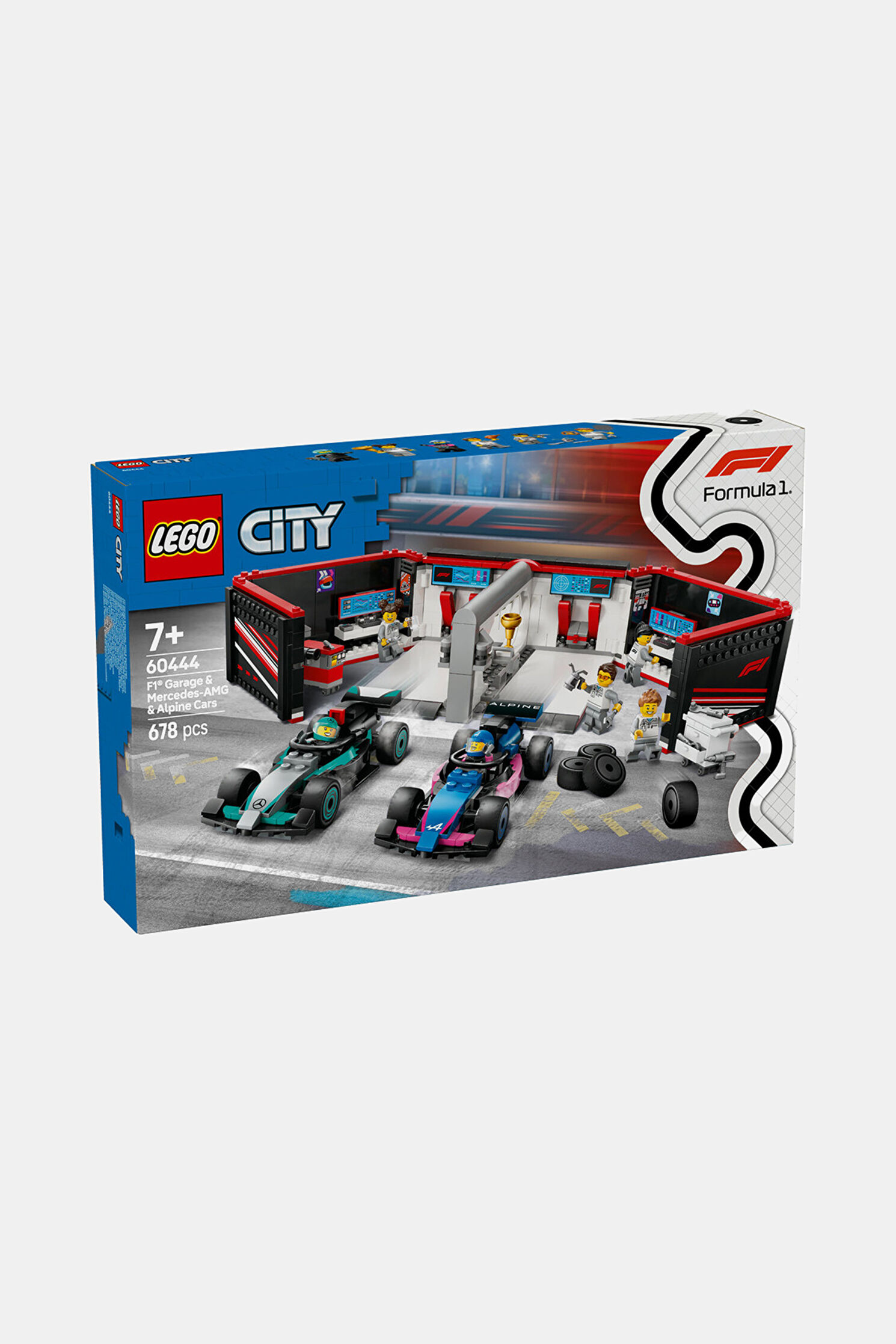 Lego 60444 F1 Garage With Mercedes-amg And Alpine Cars