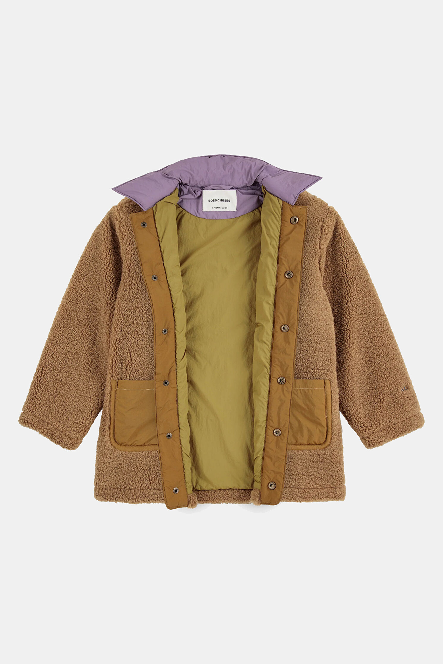 Girl Bobo Choses Brown Buttoned Jacket - Main Image