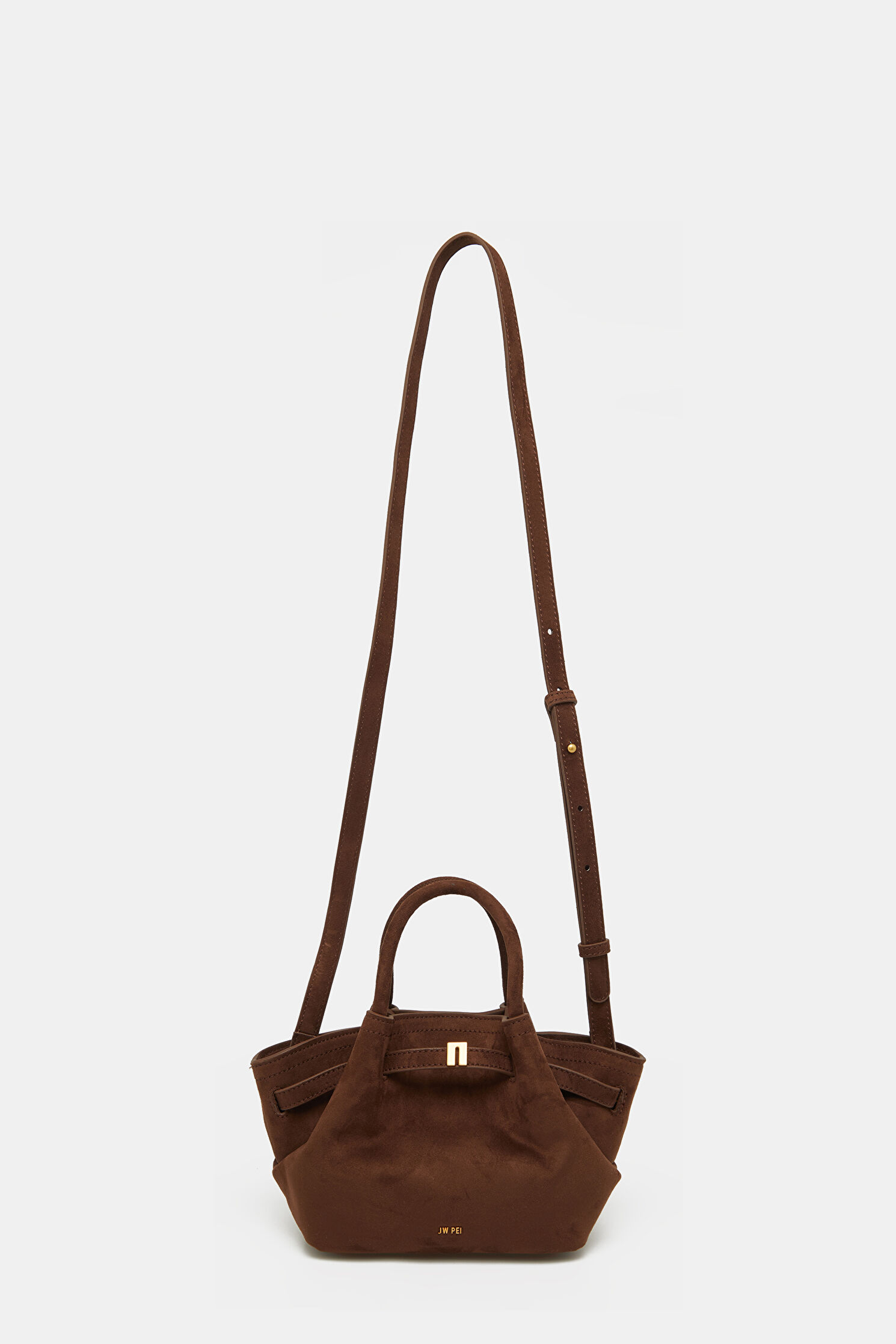 ✡️Hana✿✡️ Kadın Jw Peı Hana Mini Faux Suede Tote Kahve Çanta