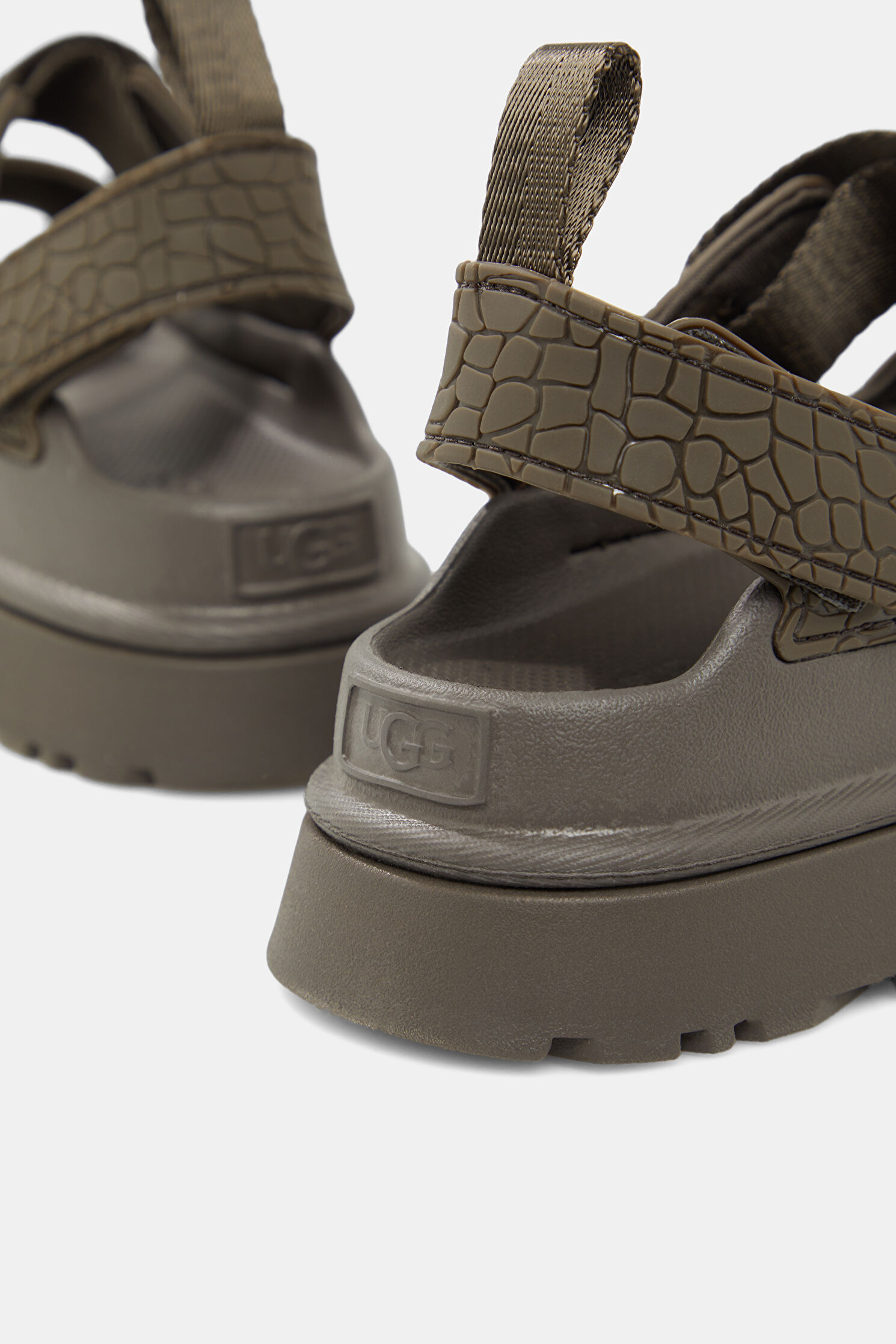Kadın Ugg Goldenglow Embossed Koyu Kahve Sandalet