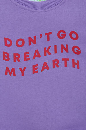 Earth Çocuk Sweatshirt Lila_3
