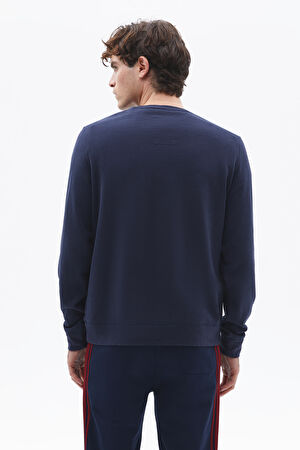 Lacivert Bisiklet Yaka Sweatshirt_2