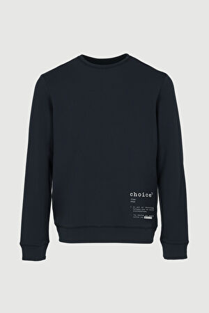 Lacivert Bisiklet Yaka Sweatshirt_4