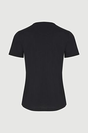 Dar Kalıp Siyah Bisiklet Yaka T-Shirt_6
