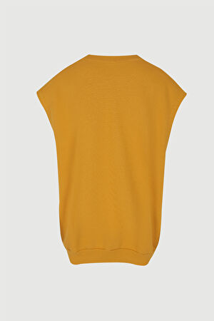 Hardal Relax Kalıp Bisiklet Yaka Sweatshirt_5