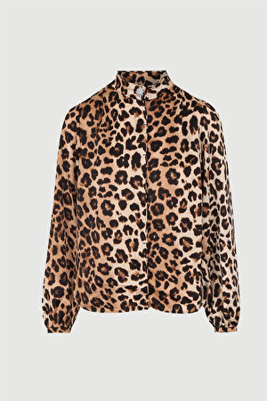 Tailored Kahve Animal Desenli Gömlek