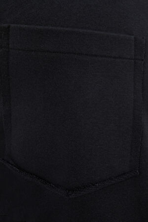 Siyah Boru Paça Spor Pantolon_6