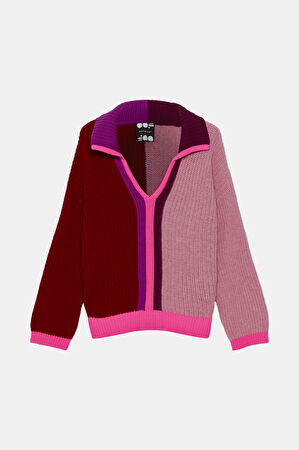Pembe Polo Yaka Kazak