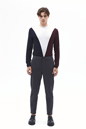 Tailored Koyu Gri Boru Paça Pantolon