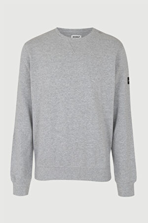 Gri Melanj Bisiklet Yaka Sweatshirt