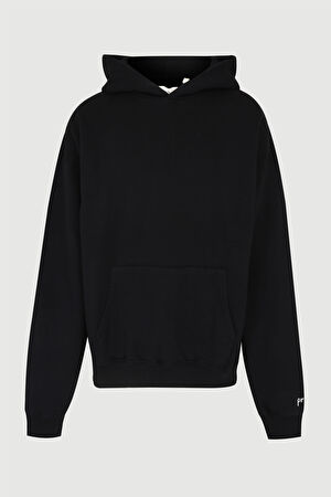 Siyah Oversize Kapuşonlu Sweatshirt