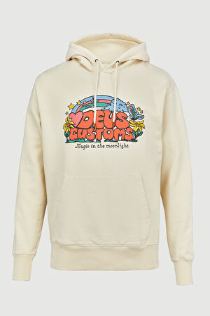 Ekru Kapuşonlu Sweatshirt