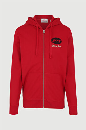 Kırmızı Kapuşonlu Sweatshirt