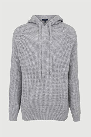 Gri Kapuşonlu Sweatshirt