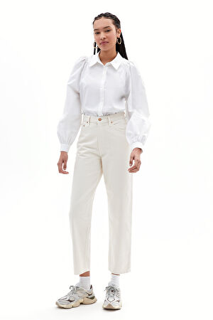 HIGH WAISTED DOUBLE STACK ANKLE, Ekru, 24