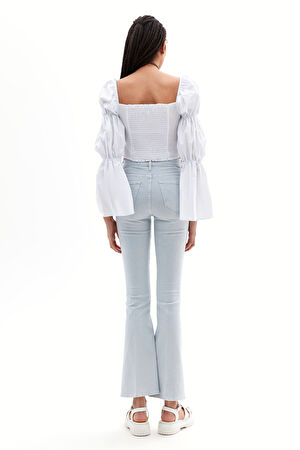 Açık Mavi Bol Paça Denim Pantolon_3
