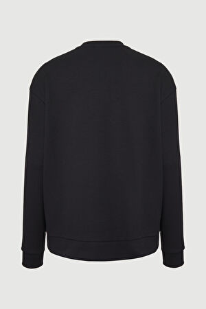 Siyah Bisiklet Yaka Sweatshirt_2