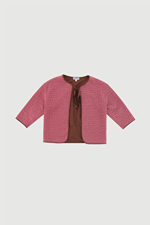 Pembe Bağcıklı Ceket