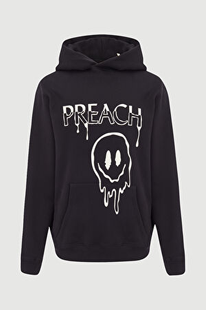 Siyah Oversize Kapuşonlu Sweatshirt_4