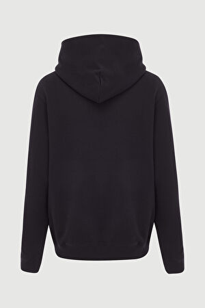 Siyah Oversize Kapuşonlu Sweatshirt_5