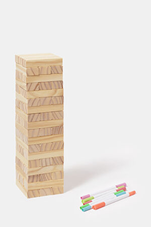 Colour-In Jumbling Tower Set Majorelle