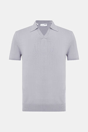 Lila Polo Yaka T-Shirt