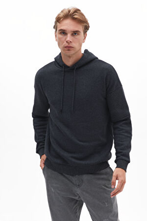 Antrasit Kapuşonlu Sweatshirt