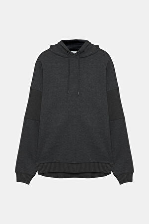 Antrasit Kapuşonlu Sweatshirt_4