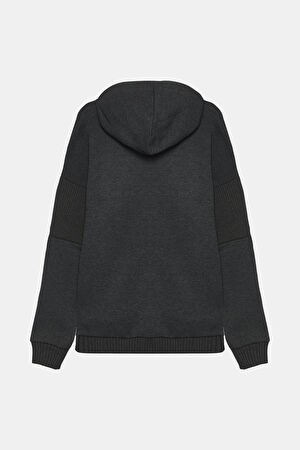 Antrasit Kapuşonlu Sweatshirt_5