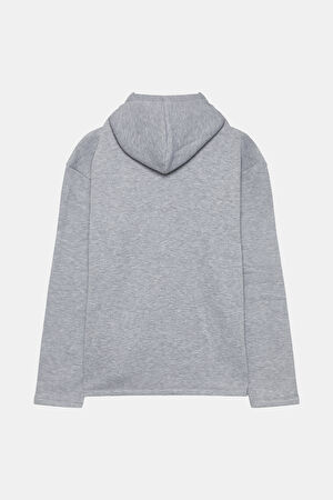 Gri Kapuşonlu Sweatshirt_2