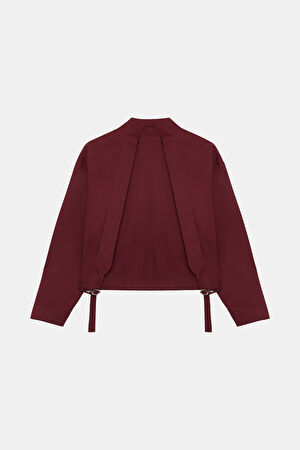 Bordo Fermuar Detaylı Mont_2