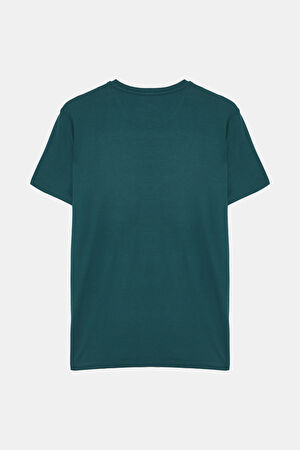 Petrol Bisiklet Yaka T-Shirt_2