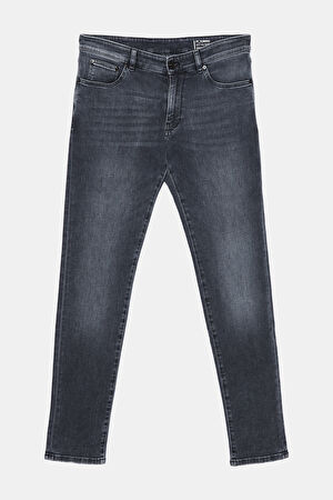 Dar Kalıp Gri Skinny Jean Pantolon