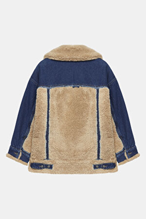 Sherpa Detaylı Denim Mont_2