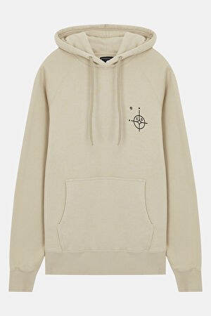 Bej Kapuşonlu Sweatshirt