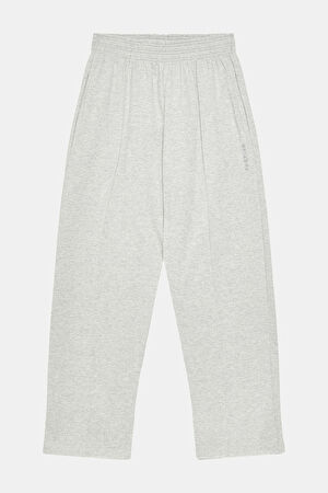 Oversize Gri Bol Paça Spor Pantolon