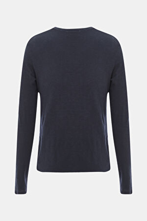 Lacivert Bisiklet Yaka T-Shirt_4