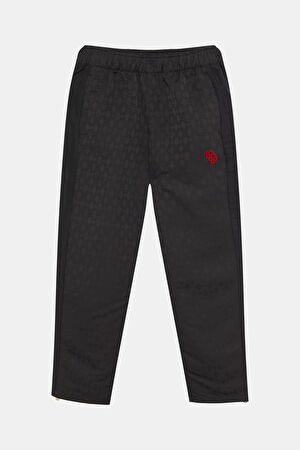 Dapper Dan Relax Kalıp Siyah Bol Paça Spor Pantolon